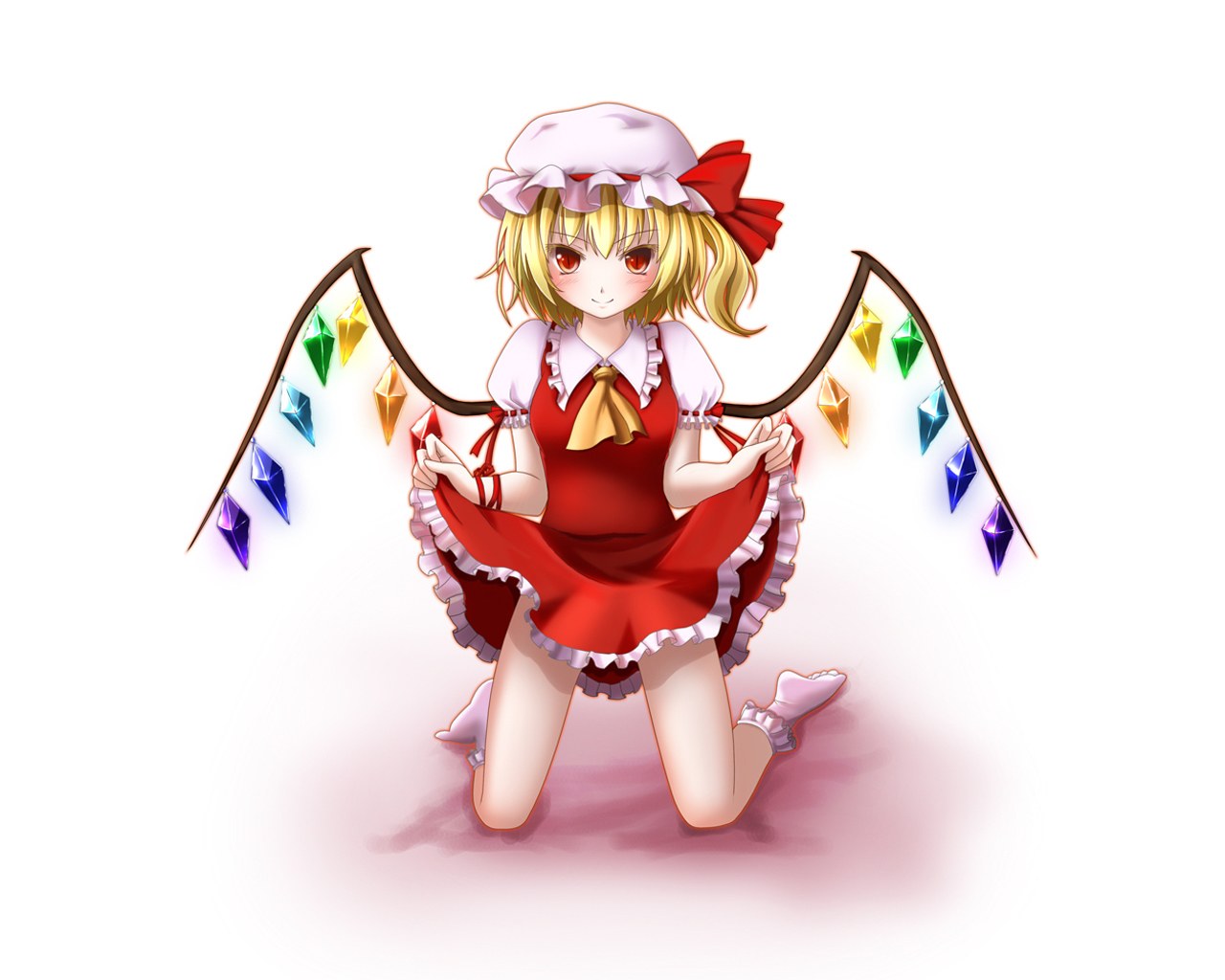 Reimu Hakurei with rainbow wings