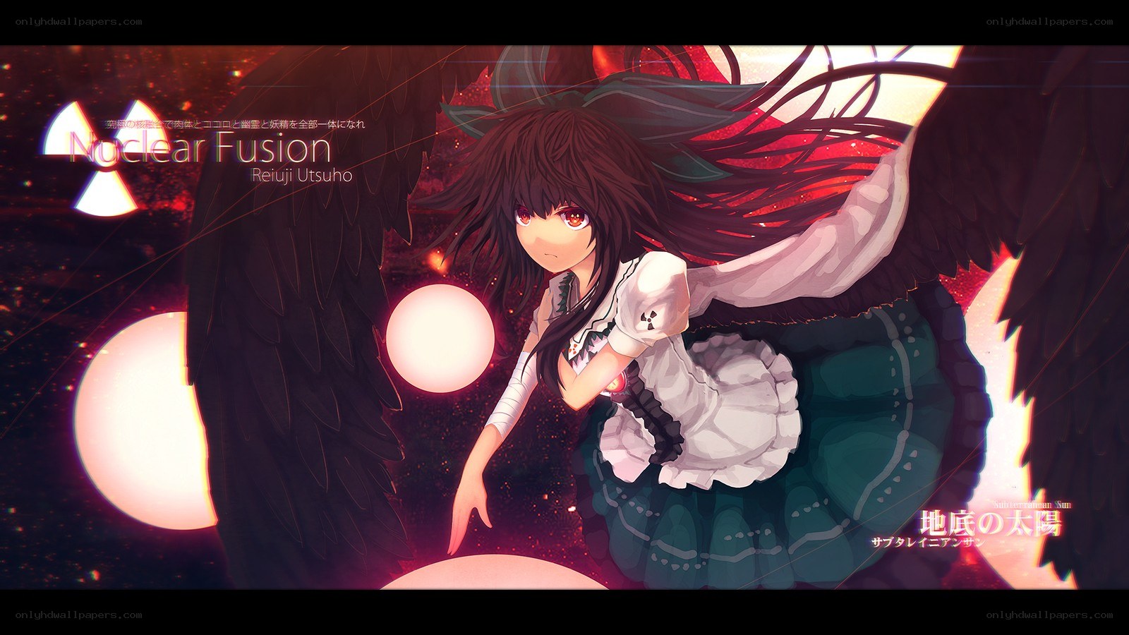 Reimu in a dark fantasy scene
