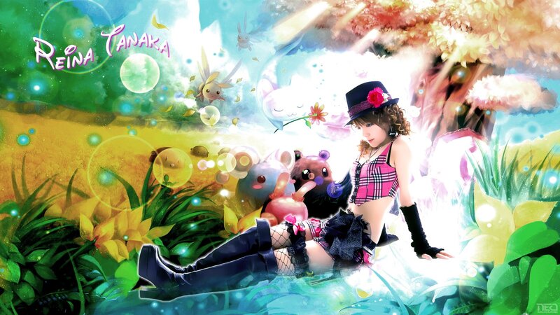 Reina Tanaka in a fantasy garden