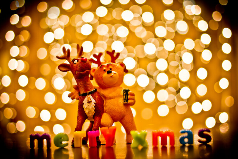 Reindeer and Bear Figurines