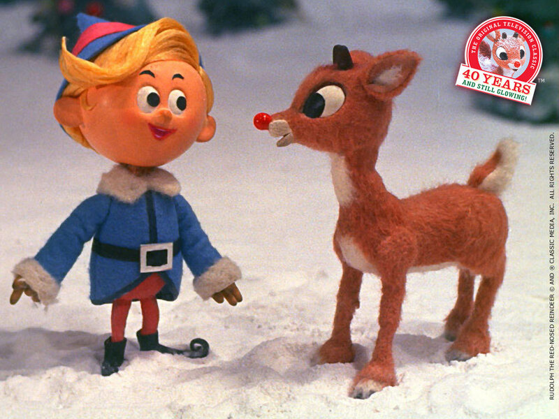 Reindeer and Elf in Snow