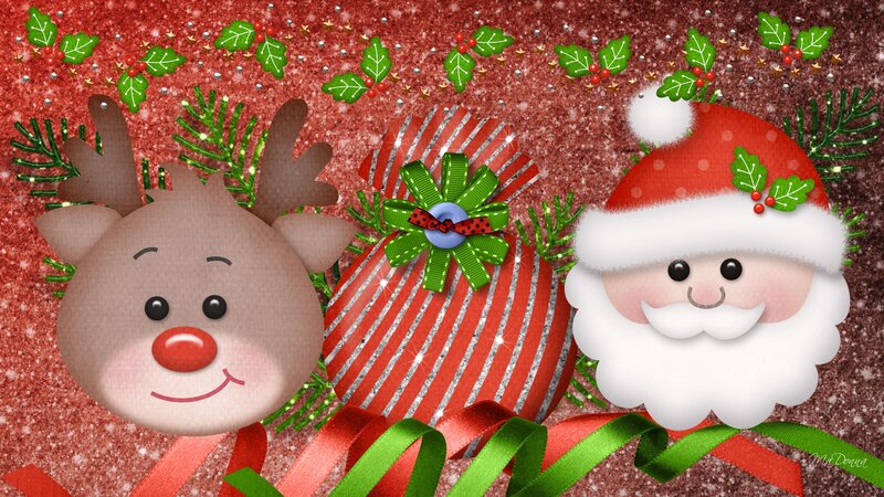 Reindeer and Santa Claus