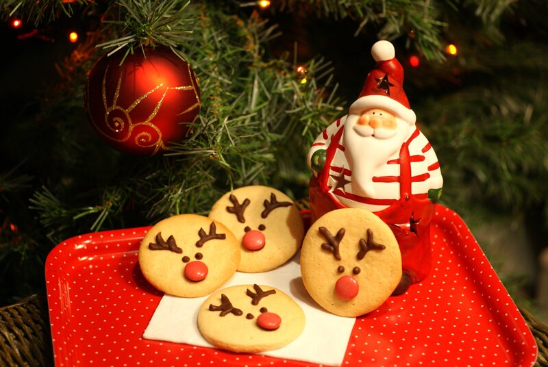 Reindeer Cookies on Tray