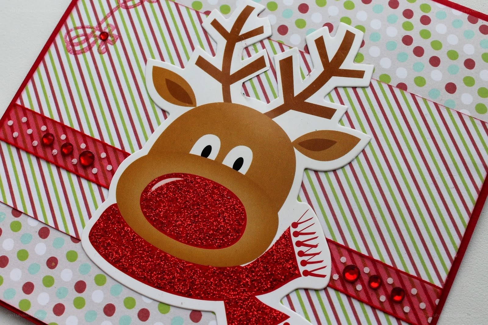 reindeer holiday card
