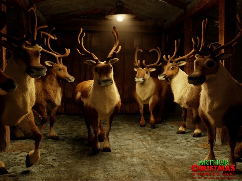 Reindeer in Barn — Brown
