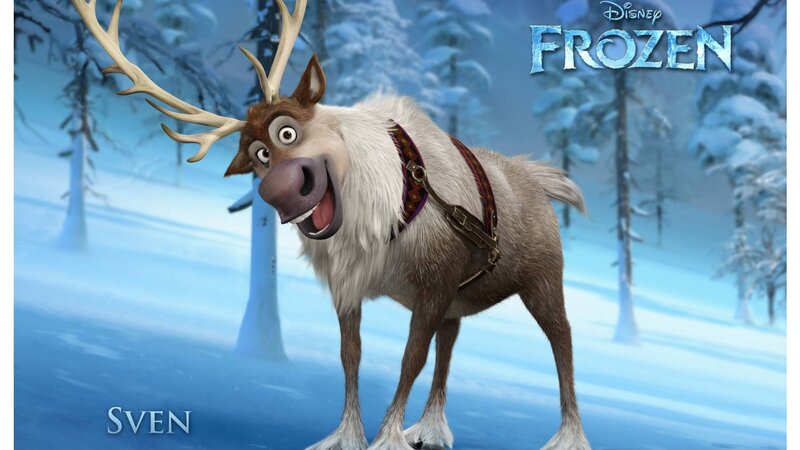 Reindeer in Harness — Blue, Playful