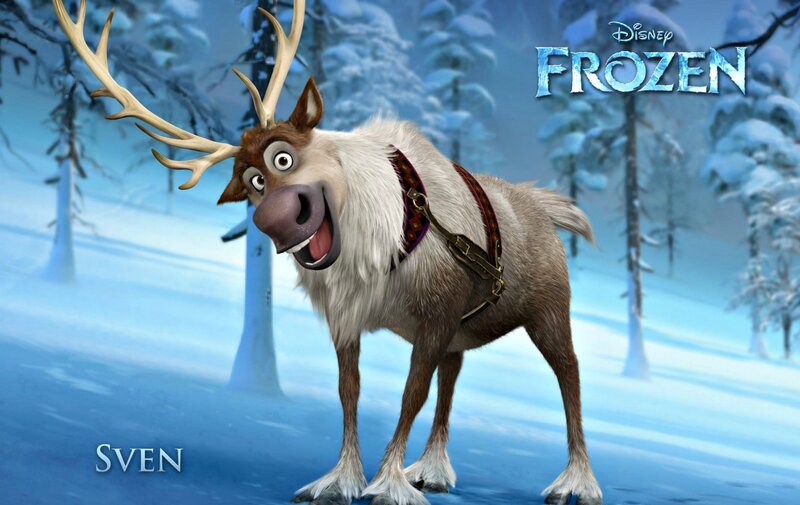 Reindeer in Harness — Blue