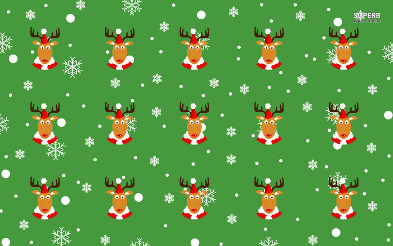 Reindeer in Santa Hats