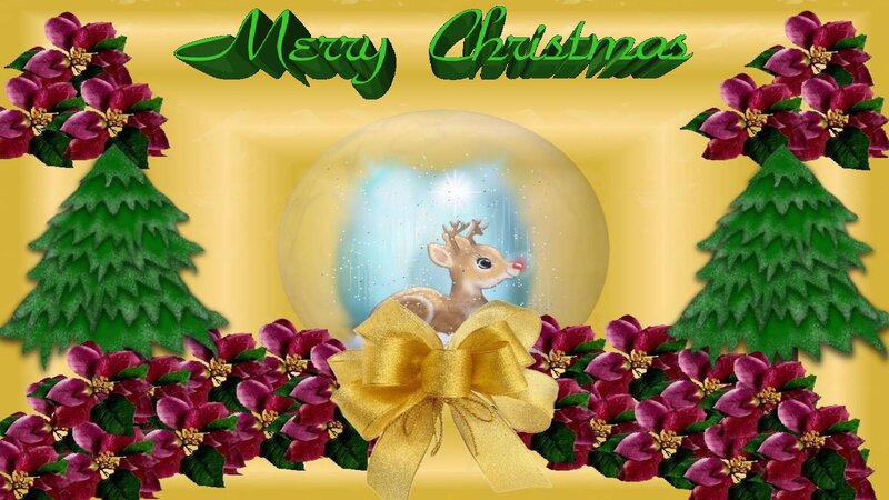 Reindeer in Snow Globe