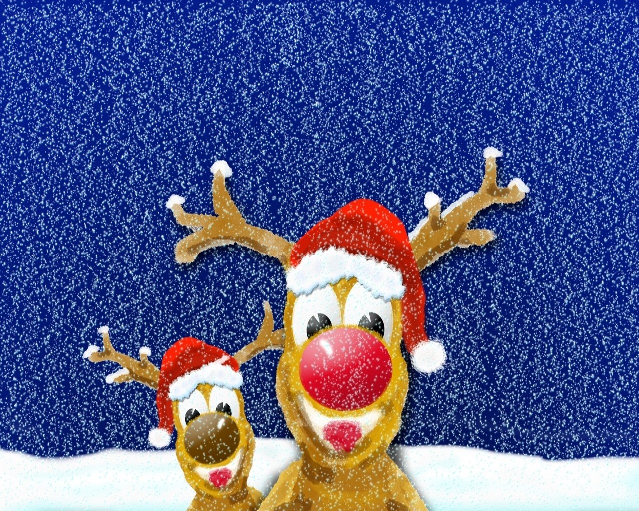 Reindeer in snowstorm