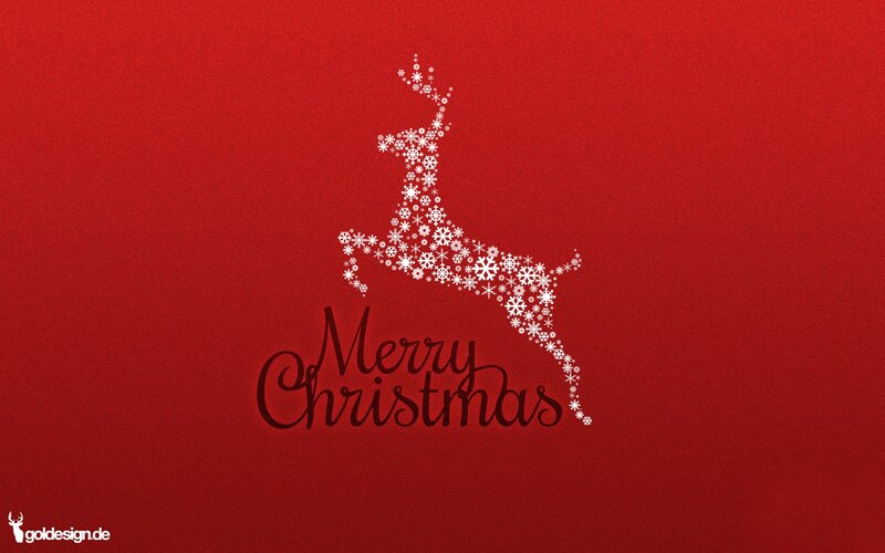Reindeer Made of Snowflakes — Red, Festive, Winter, Vector Art, Text