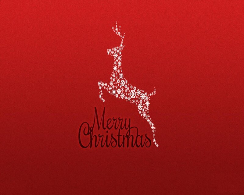 Reindeer Made of Snowflakes — Red