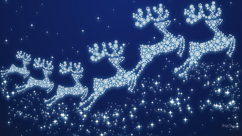 Reindeer Made of Snowflakes