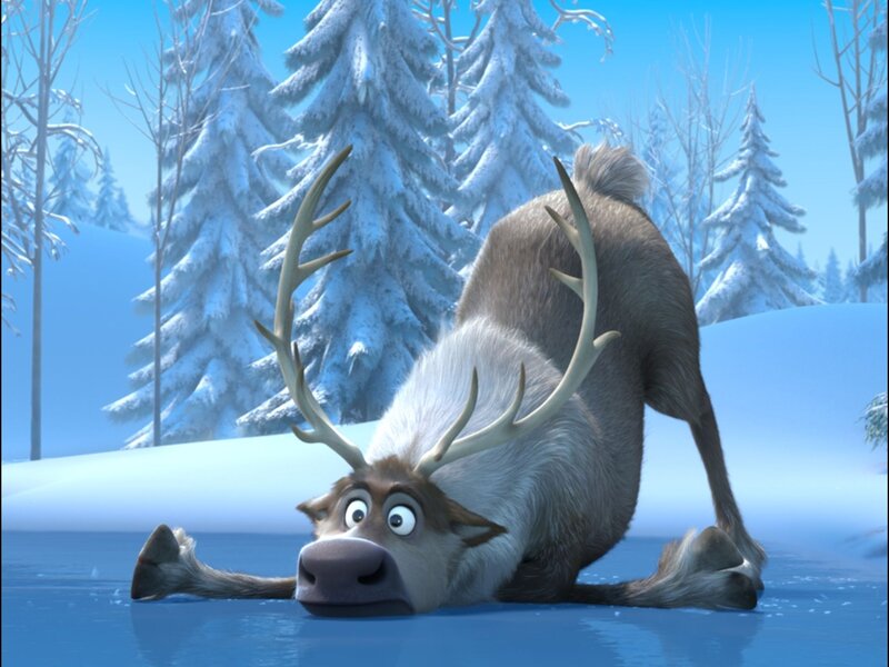 Reindeer on Ice — Blue