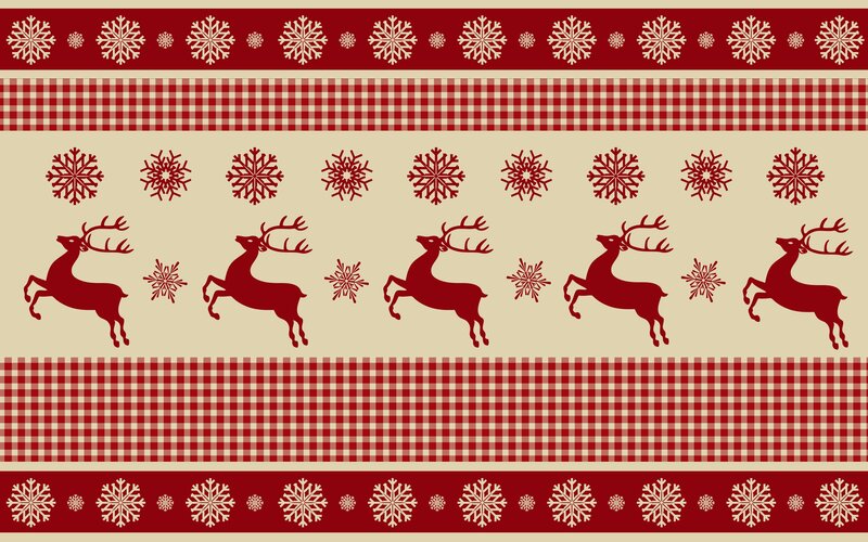 Reindeer Pattern — Red