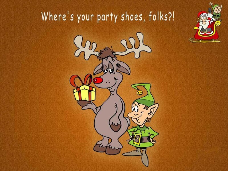 reindeer with gift