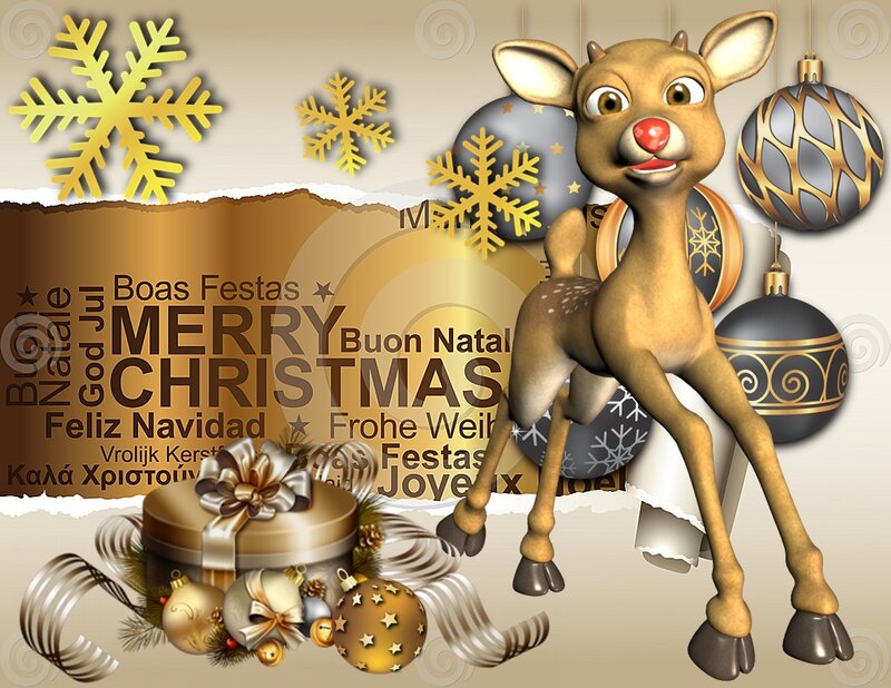 Reindeer with Ornaments