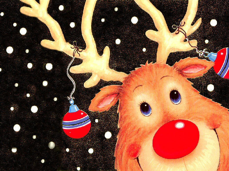 Reindeer with Red Nose — Brown