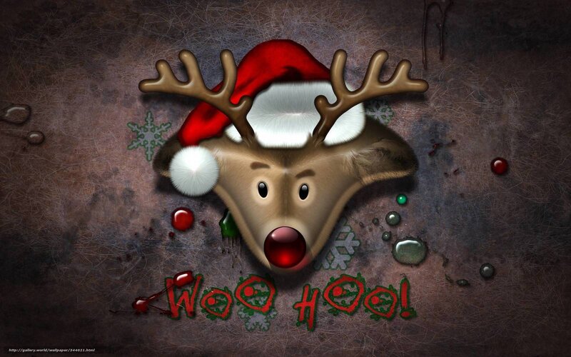 Reindeer with Santa Hat