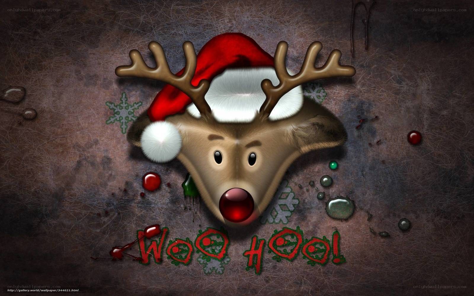 Reindeer with Santa Hat