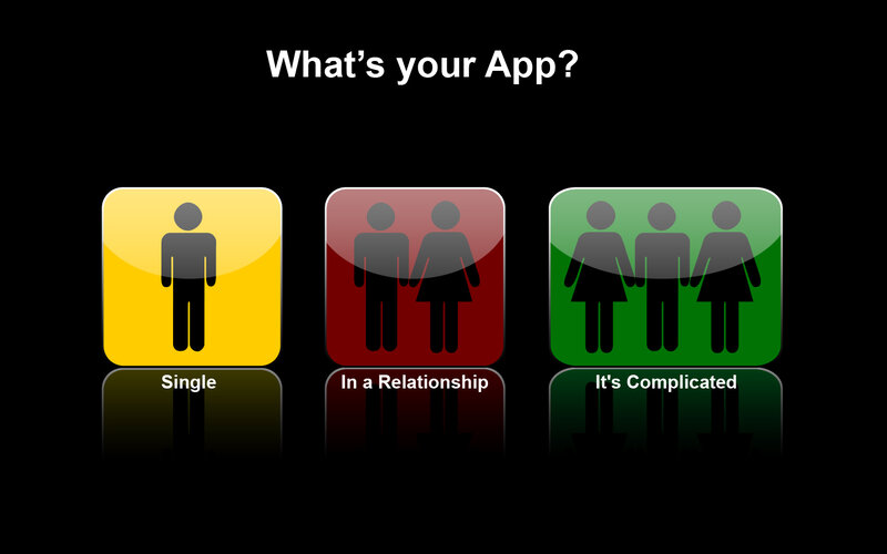 Relationship Status Icons — Black, Neutral