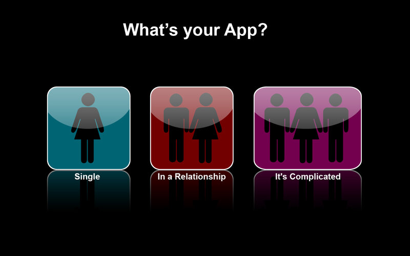 Relationship Status Icons — Black