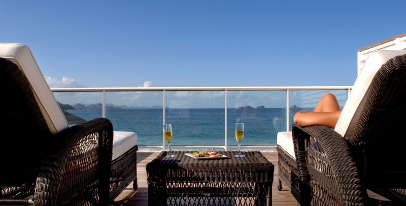 Relaxing balcony with ocean view