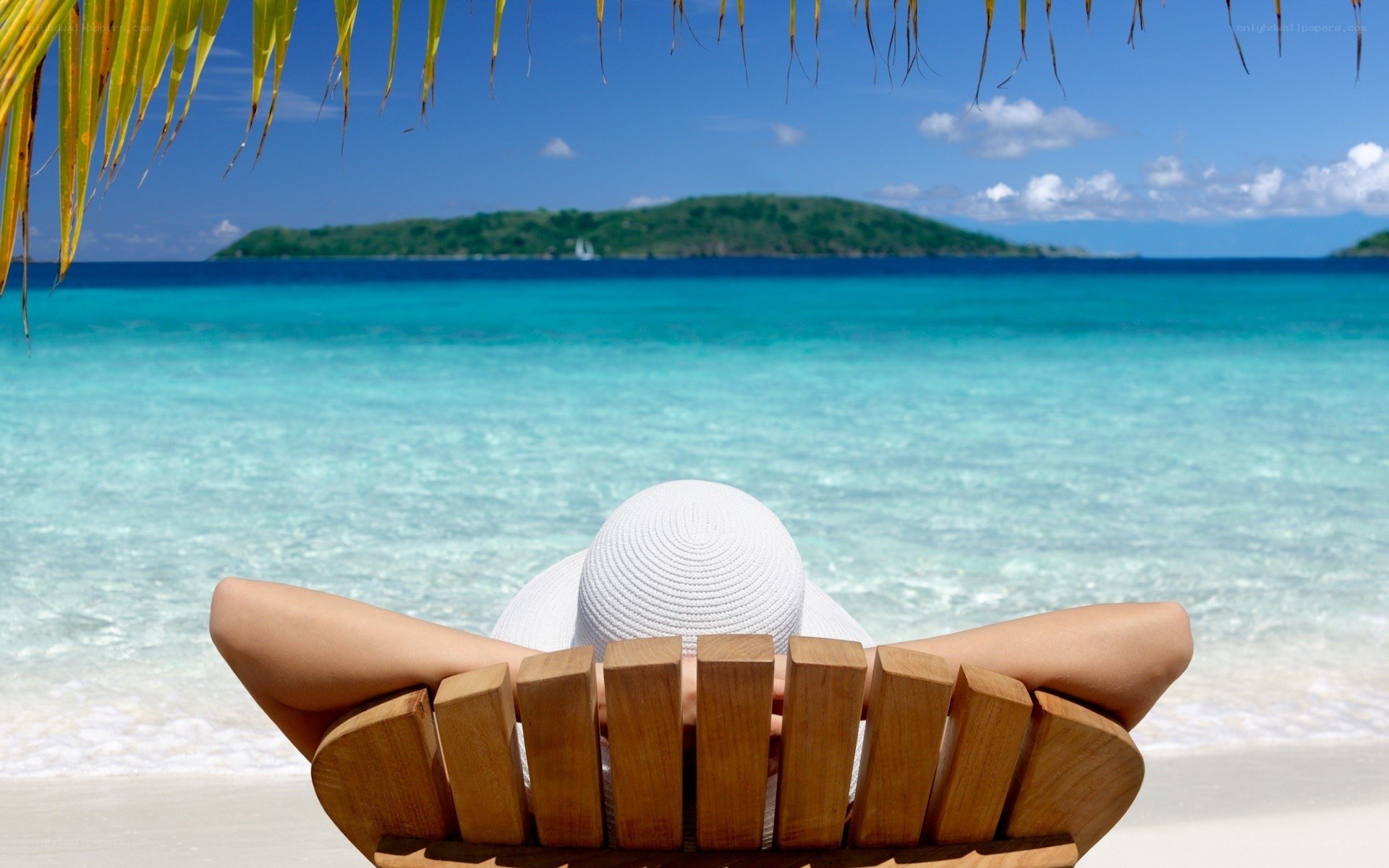 Relaxing on a tropical beach