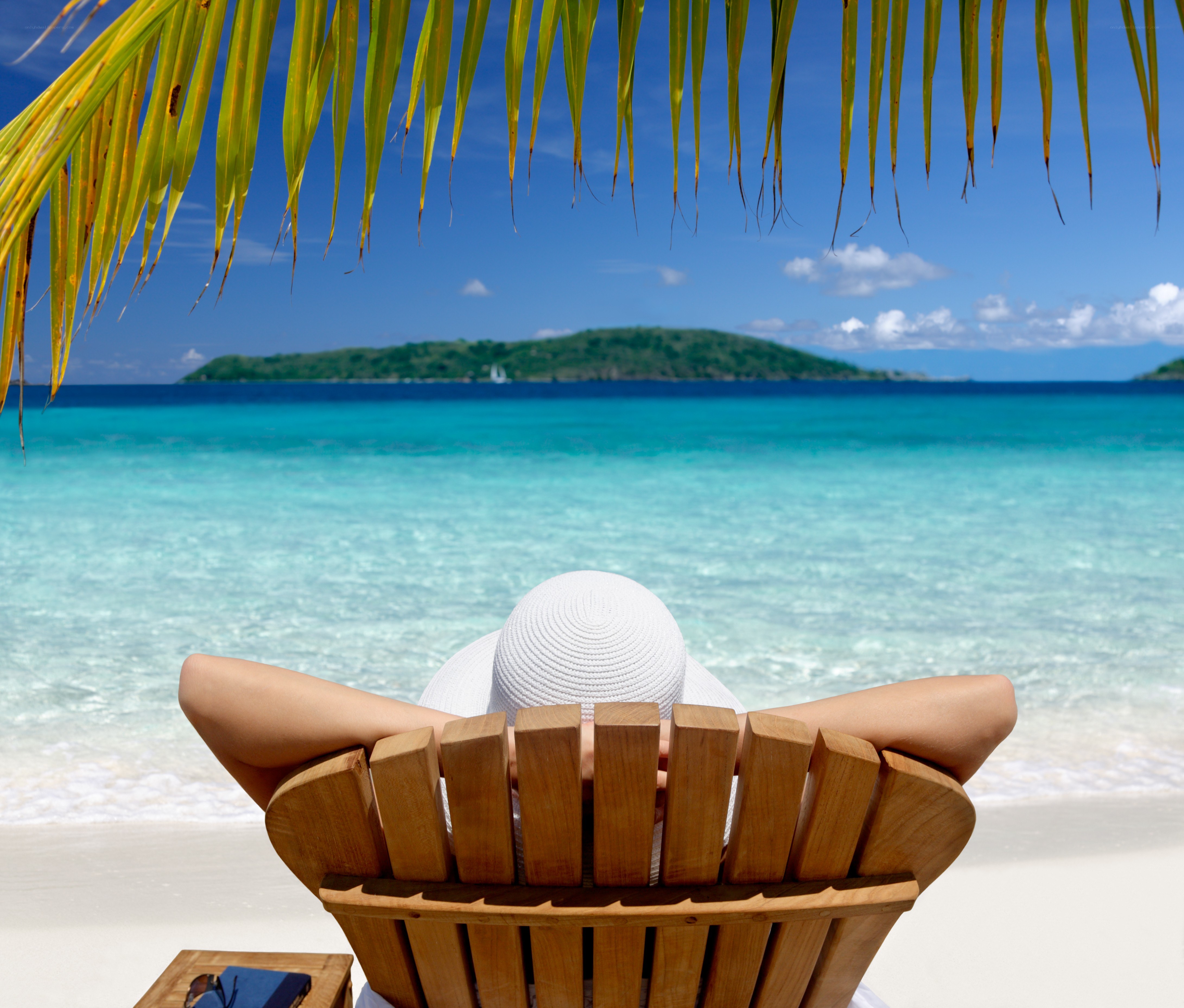 Relaxing on a tropical beach