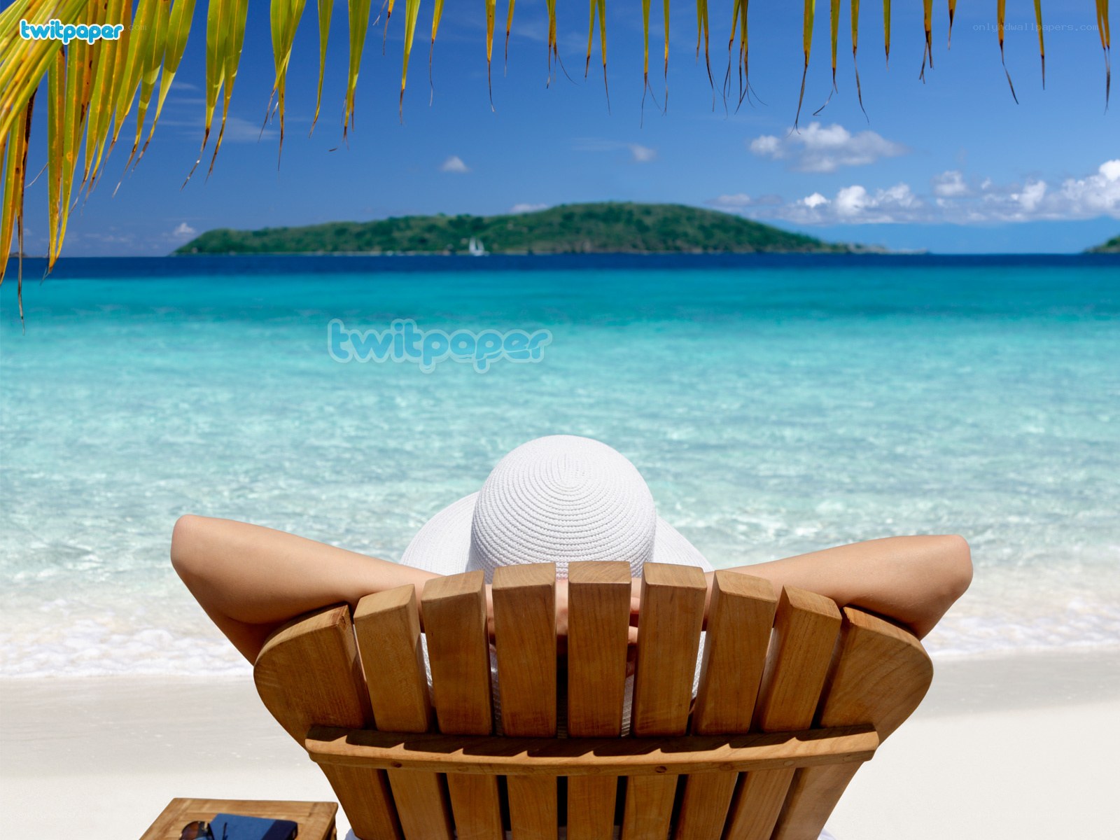 Relaxing on a tropical beach
