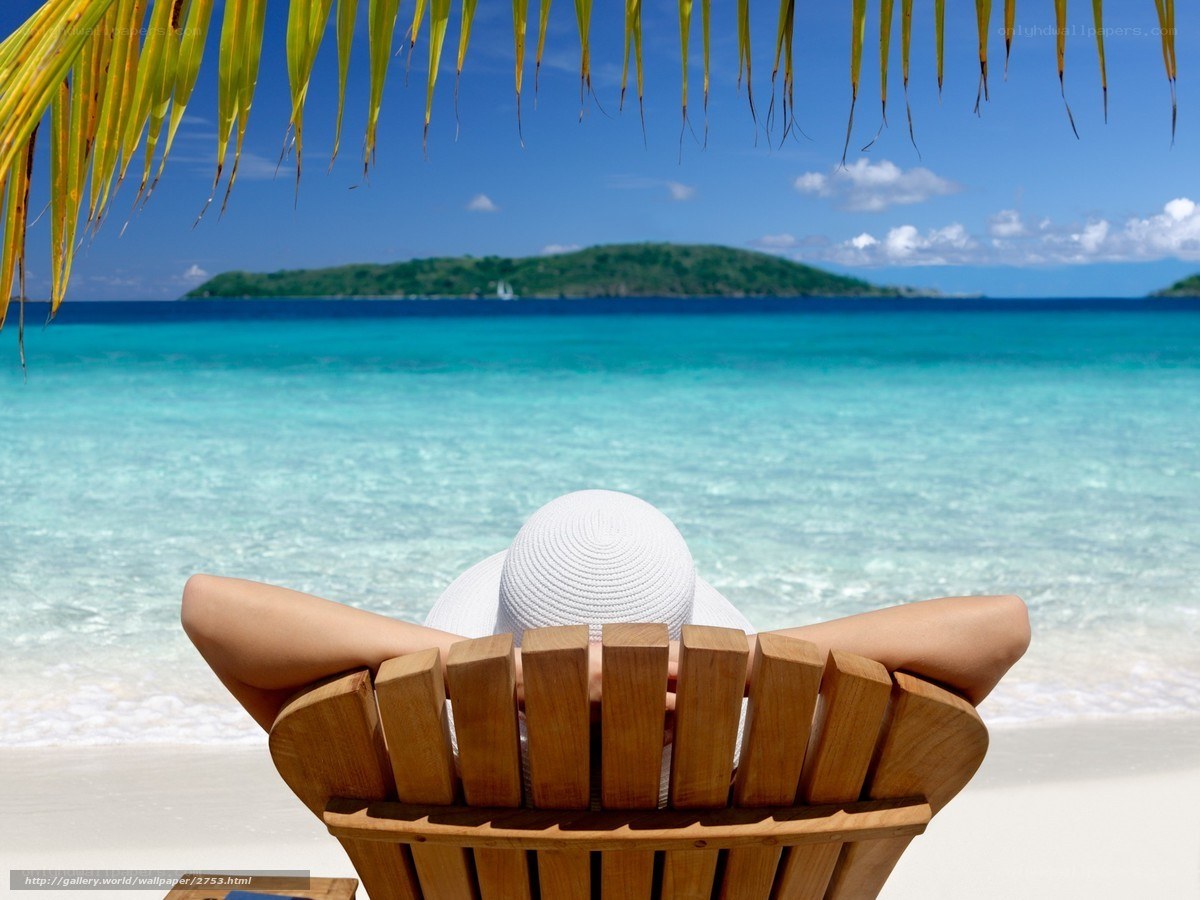 Relaxing on a tropical beach