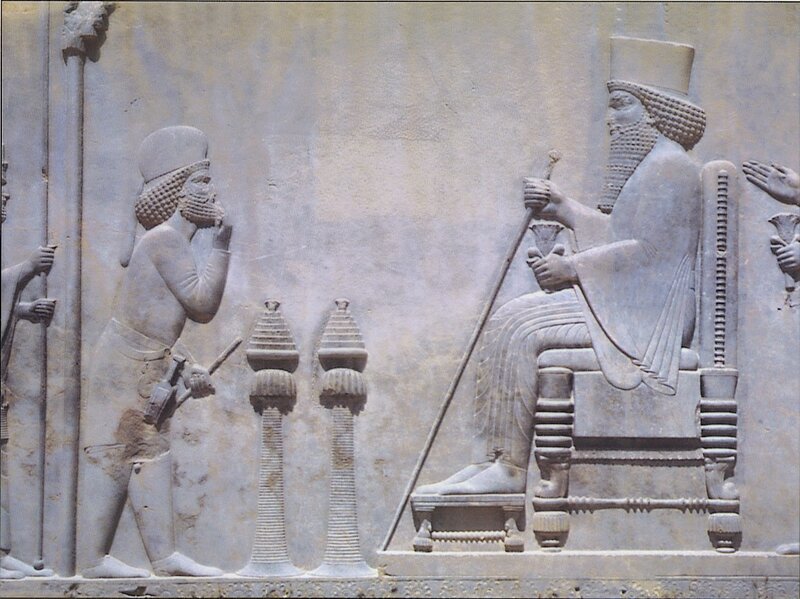 Relief Carving of King — Gray