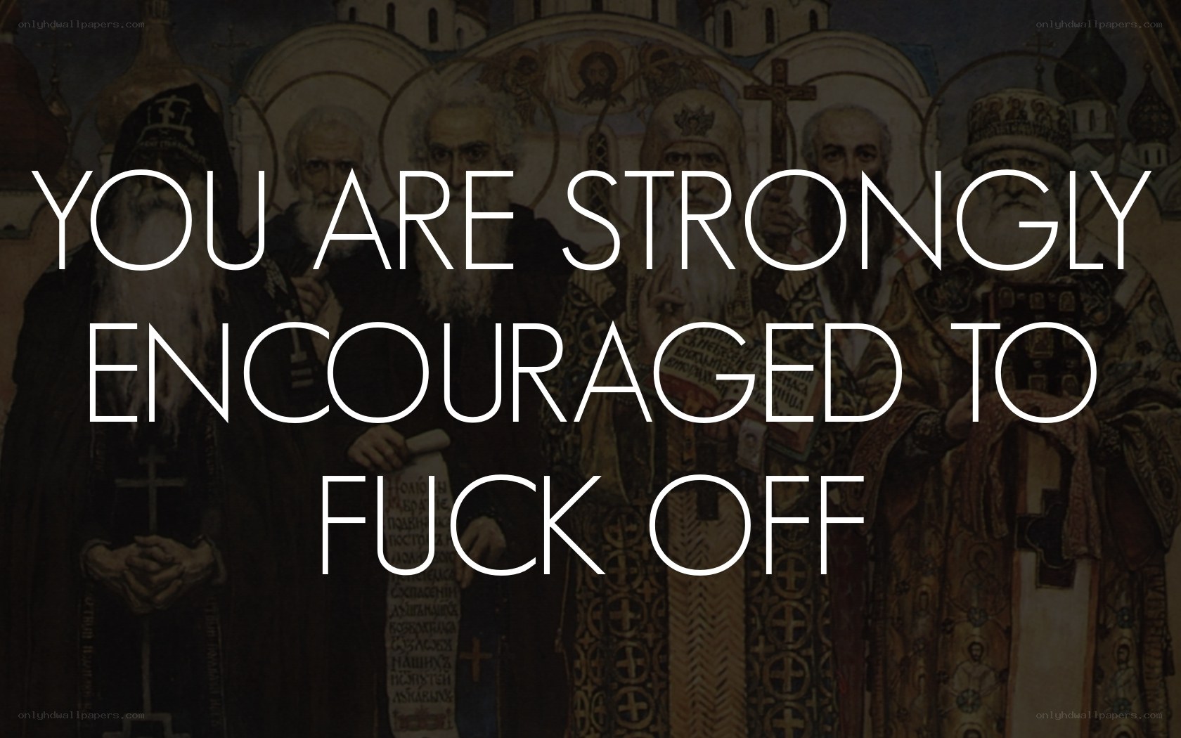 religious art with offensive text
