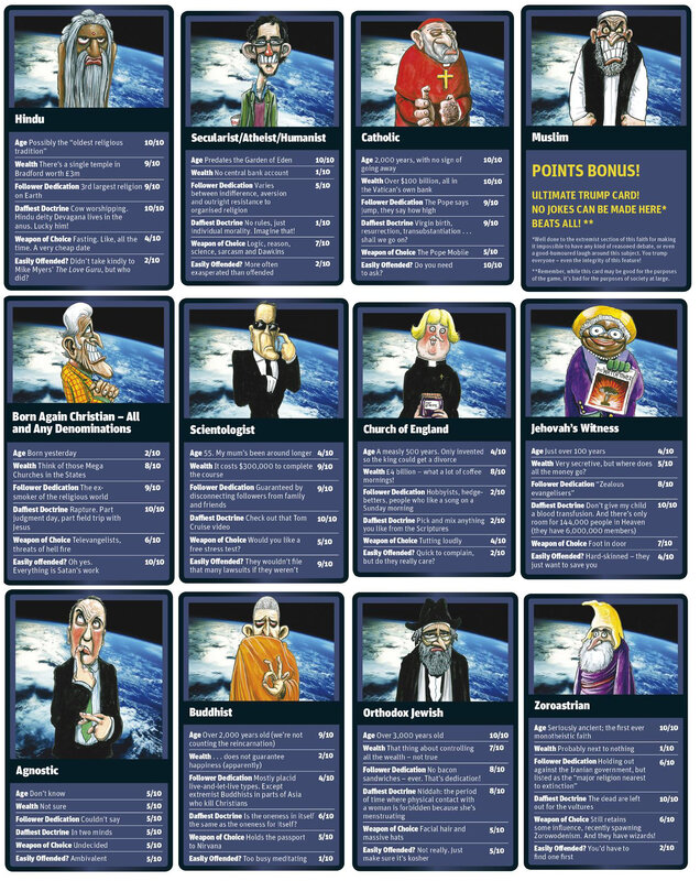 Religious belief cards