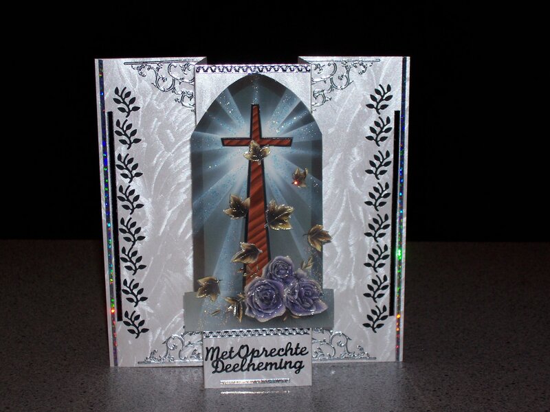 religious greeting card with cross