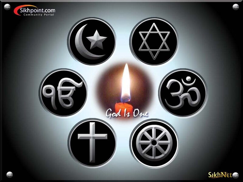 Religious Symbols Around Candle