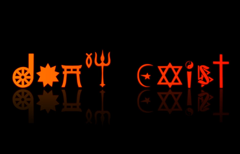 religious symbols collage