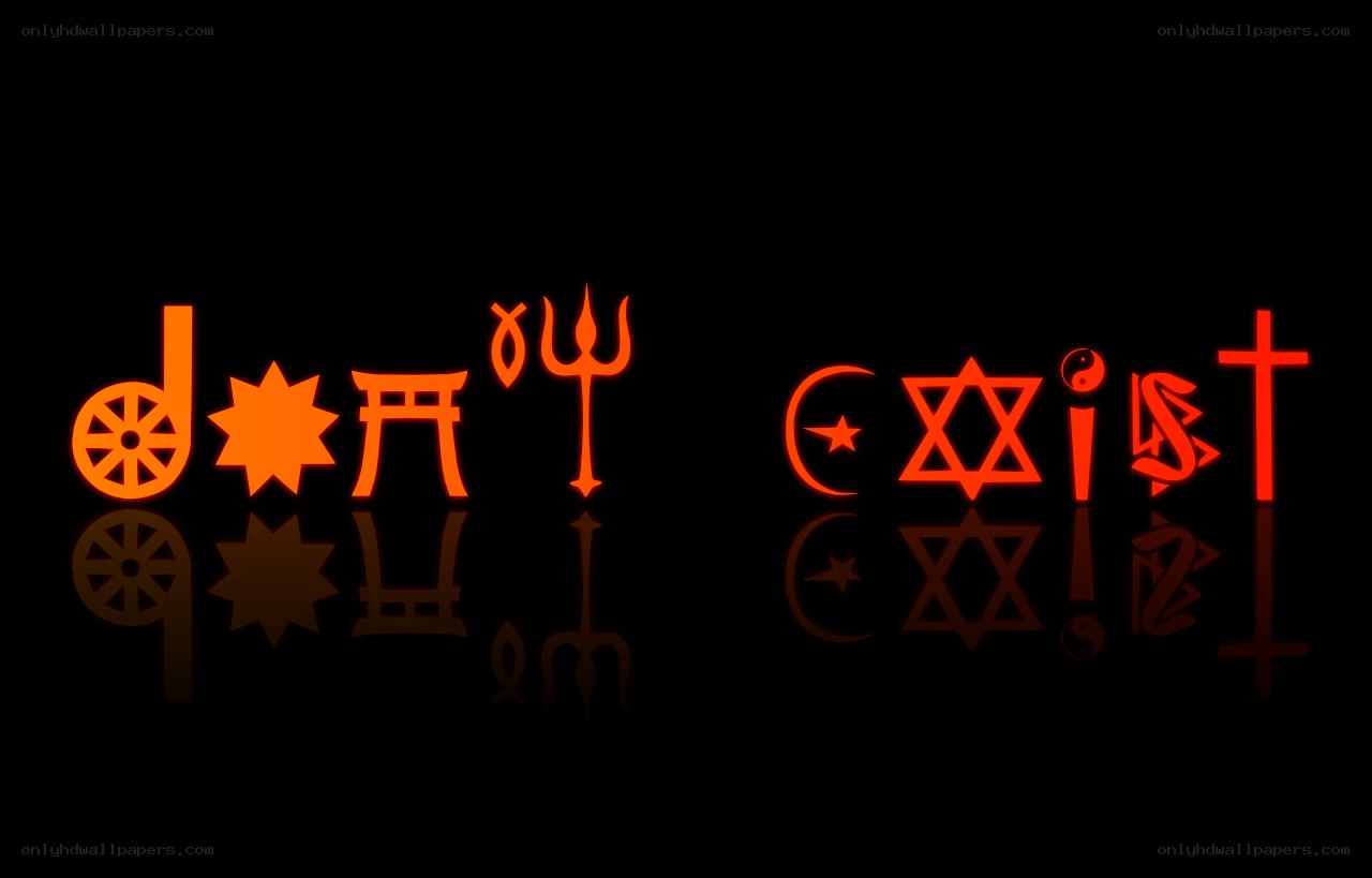 religious symbols collage