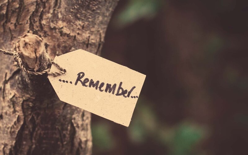 Remember tag on tree