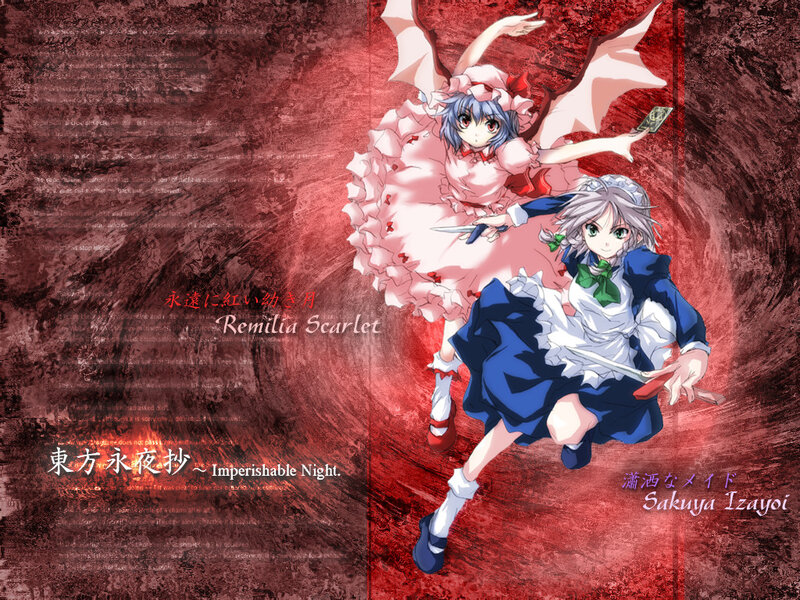 Remilia and Sakuya in action