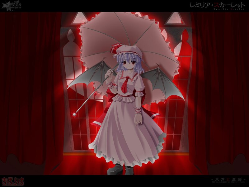Remilia Scarlet in a red room
