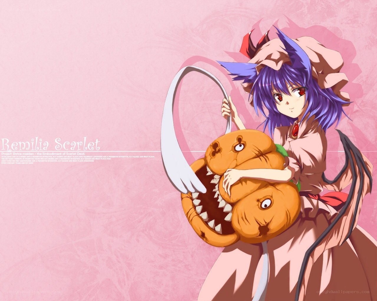 Remilia Scarlet with pumpkin