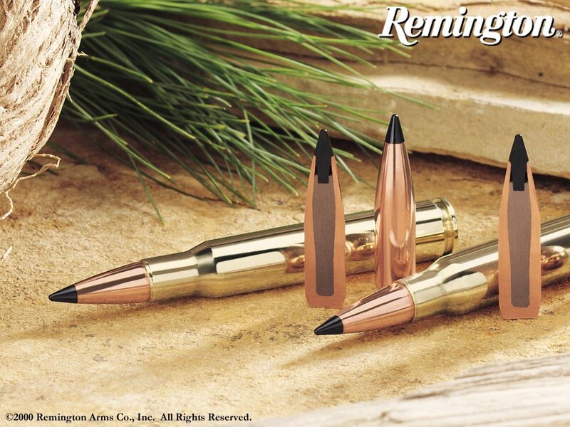 Remington bullets on wood