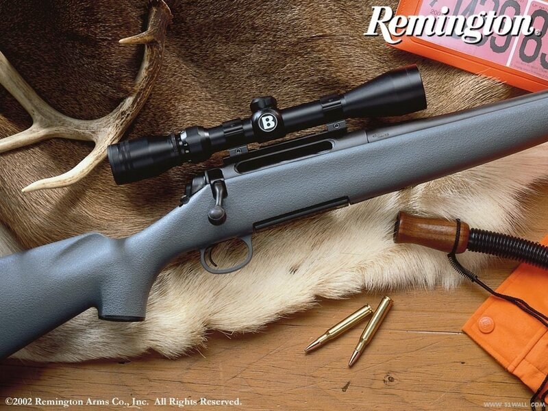Remington rifle with scope