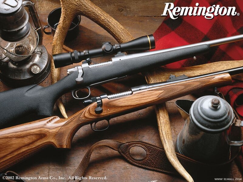 Remington rifles on display