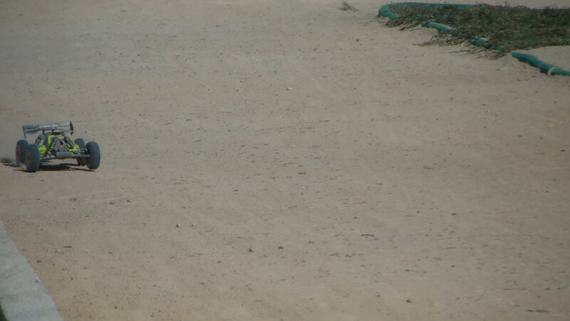 remote control car on dirt track