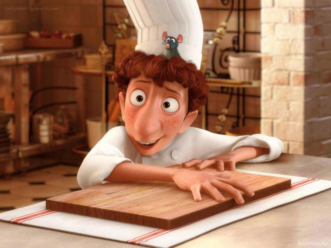 Remy the rat on chef's hat
