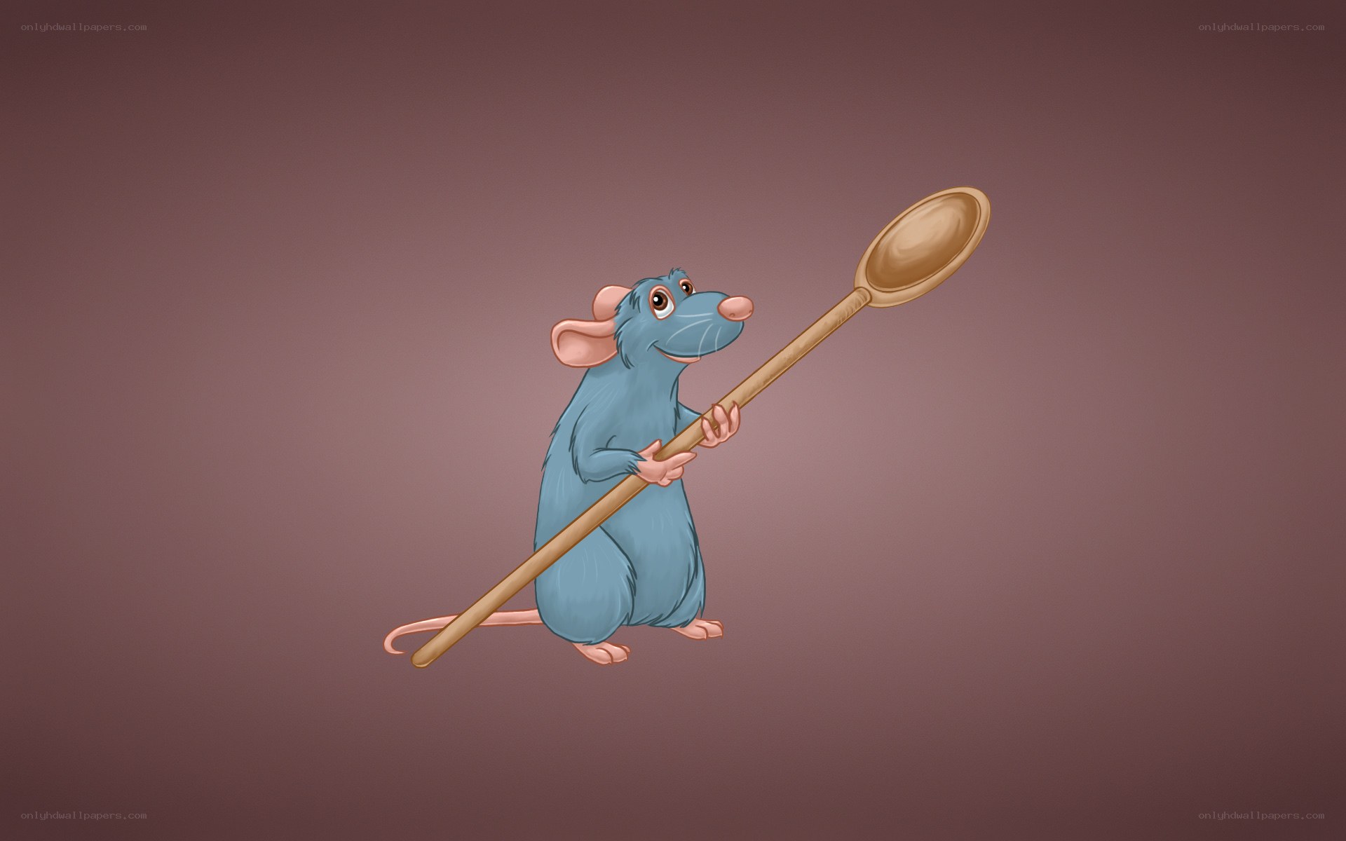 Remy the rat with a spoon