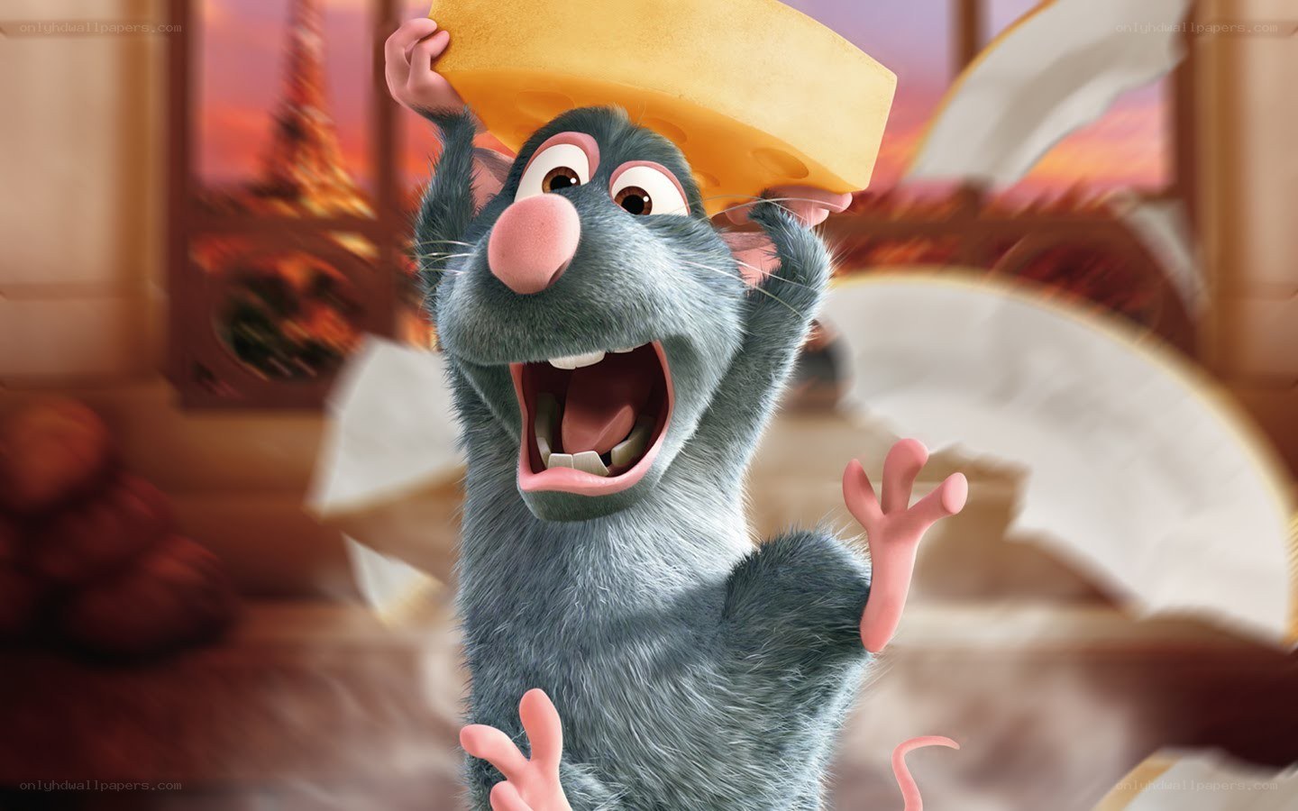 Remy the rat with cheese