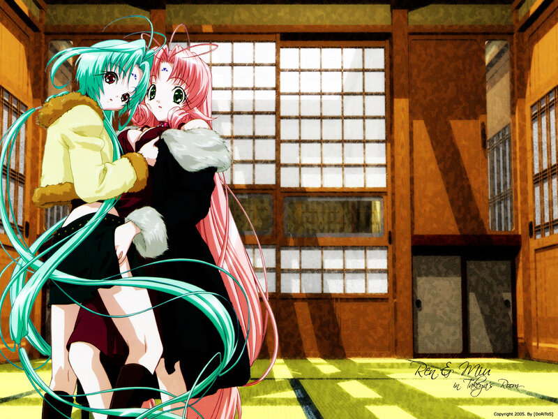 Ren and Miu in a traditional room